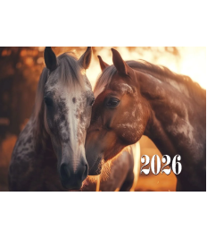 Calendar de perete CAII ROMANTICI, 2026, cu 3 sectii